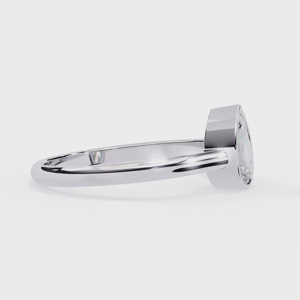 Radiant Solitaire Central Stone Ring