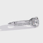 Elegant Central Stone Diamond Ring with Side Accents