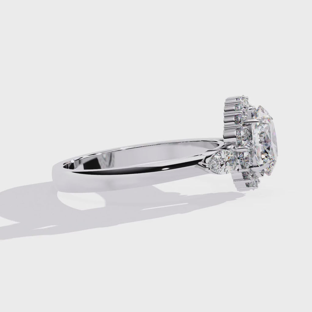Elegant Diamond Side Stone Brilliance Ring