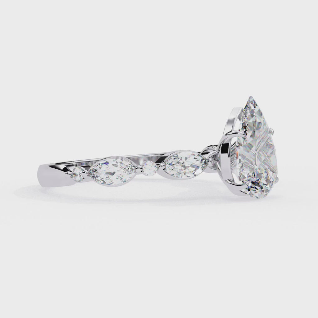 Radiant Brilliance Central Stone Diamond Ring