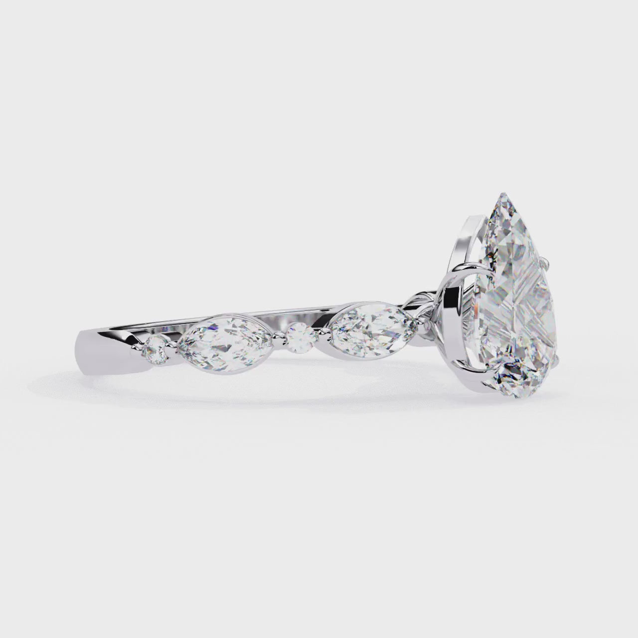 Radiant Brilliance Central Stone Diamond Ring