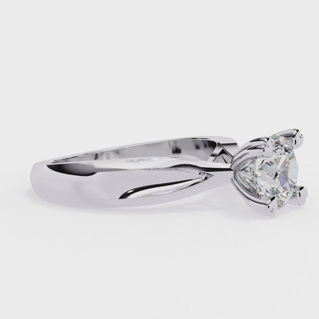 Elegant Solitaire Central Stone Ring