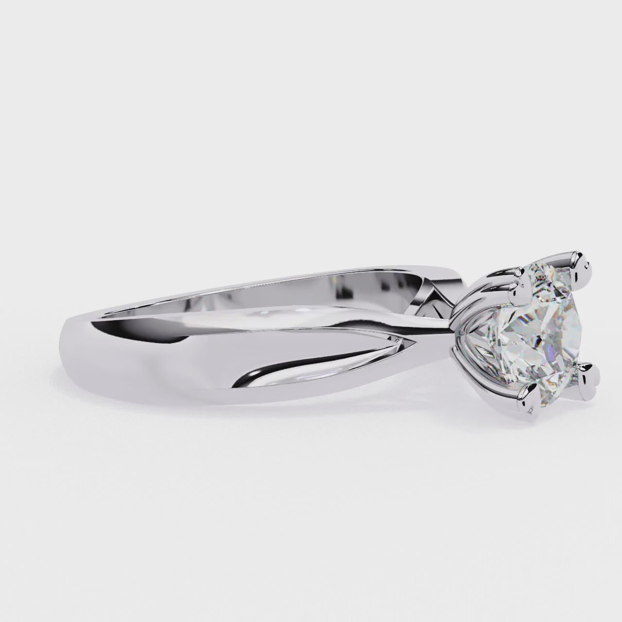 Elegant Solitaire Central Stone Ring