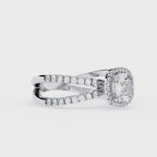 Elegant Diamond Central Stone Ring with Brilliant Side Accents