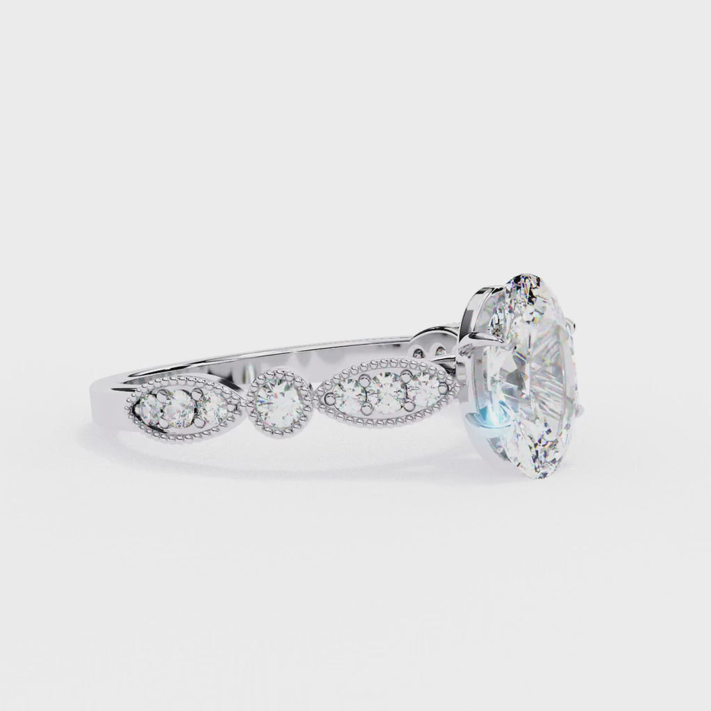 Elegant Diamond Central Stone Ring
