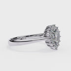 Elegant Central Stone Diamond Halo Ring