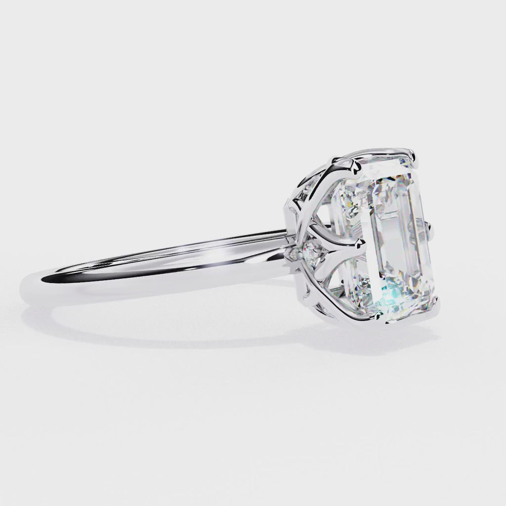 Elegant Radiant Central Stone Ring