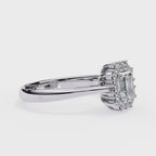 Elegant Central Stone Diamond Halo Ring