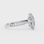 Elegant Central Stone Brilliance Ring with Shimmering Side Accents