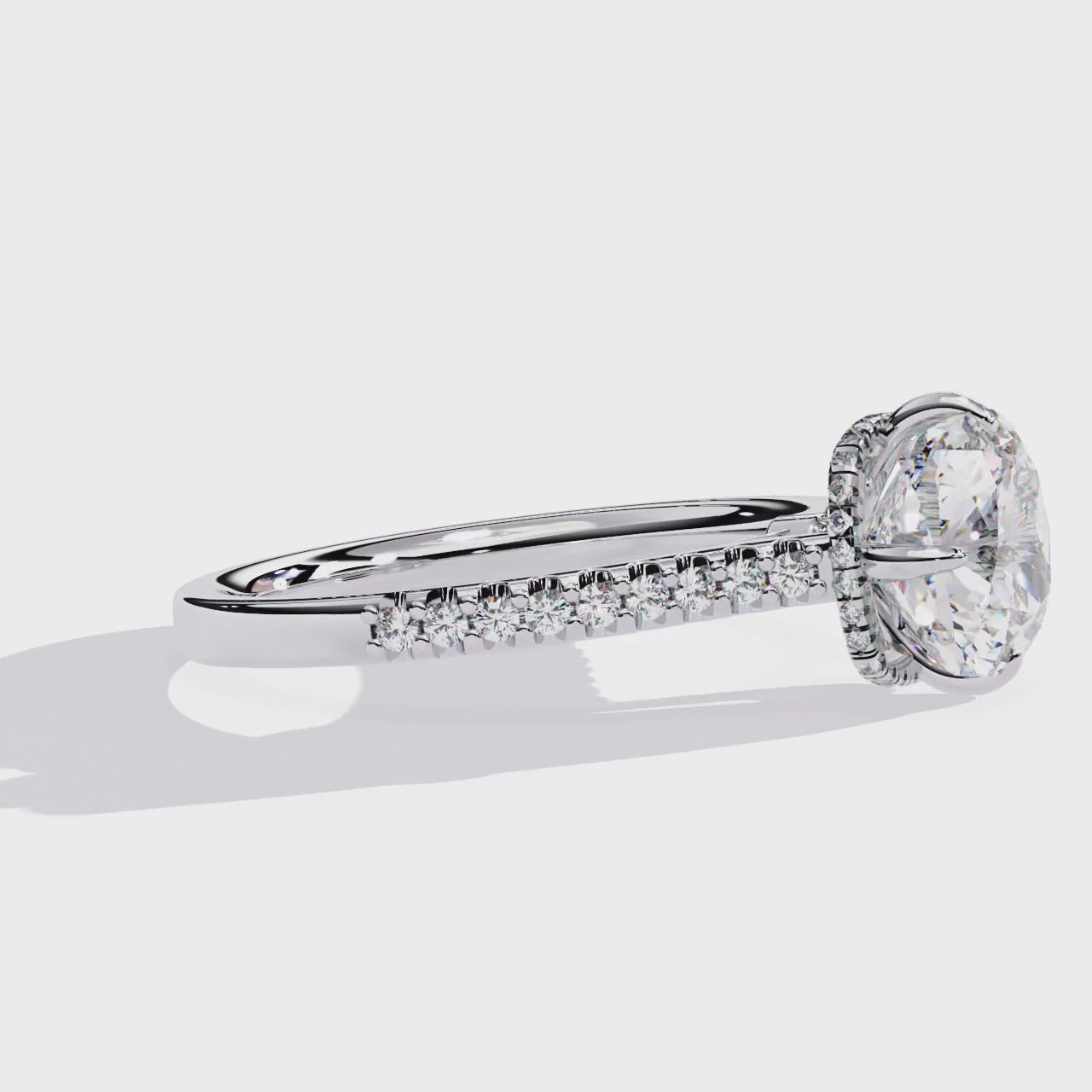 Elegant Central Stone Diamond Ring with Side Stone Accents