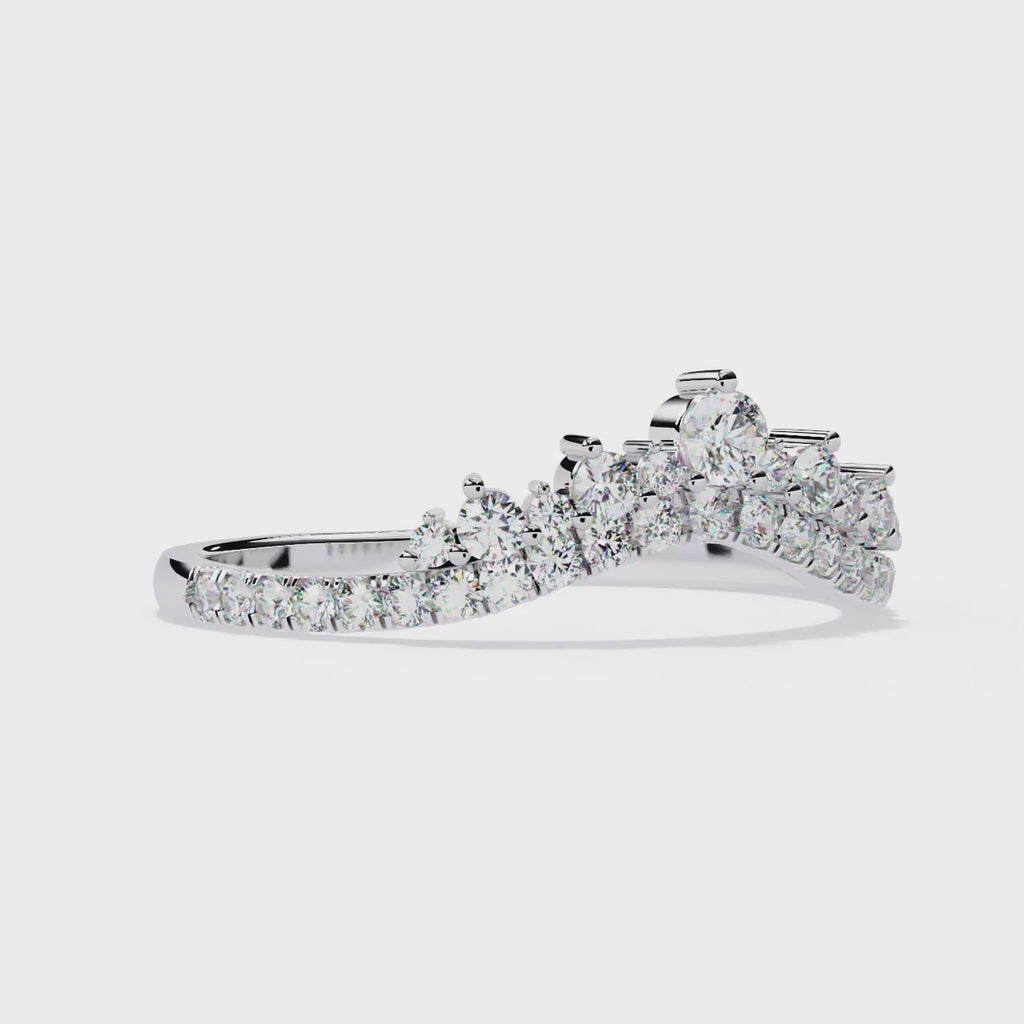 Radiant Diamond Side Stone Eternity Ring