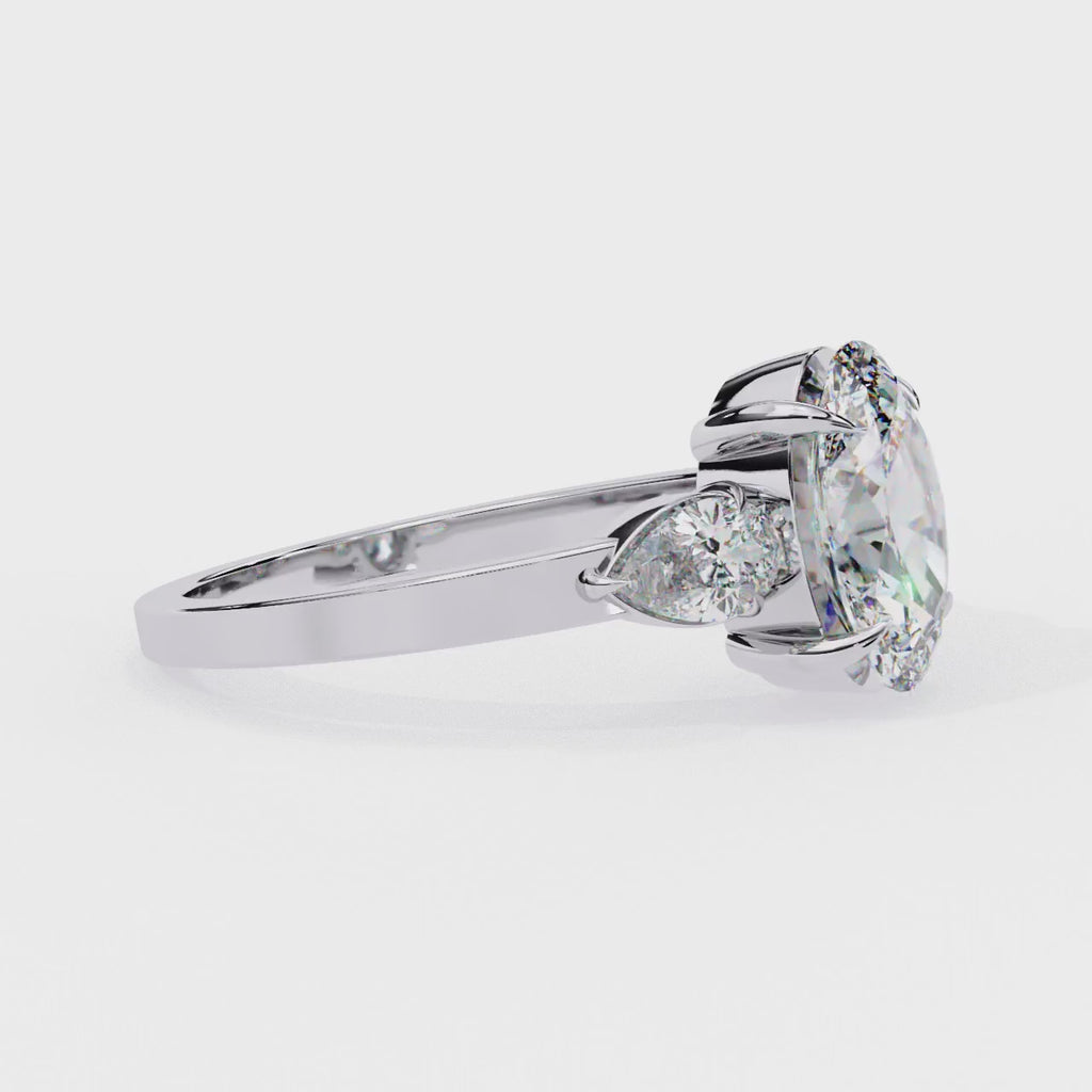 Elegant Multi-Stone Central Brilliance Ring
