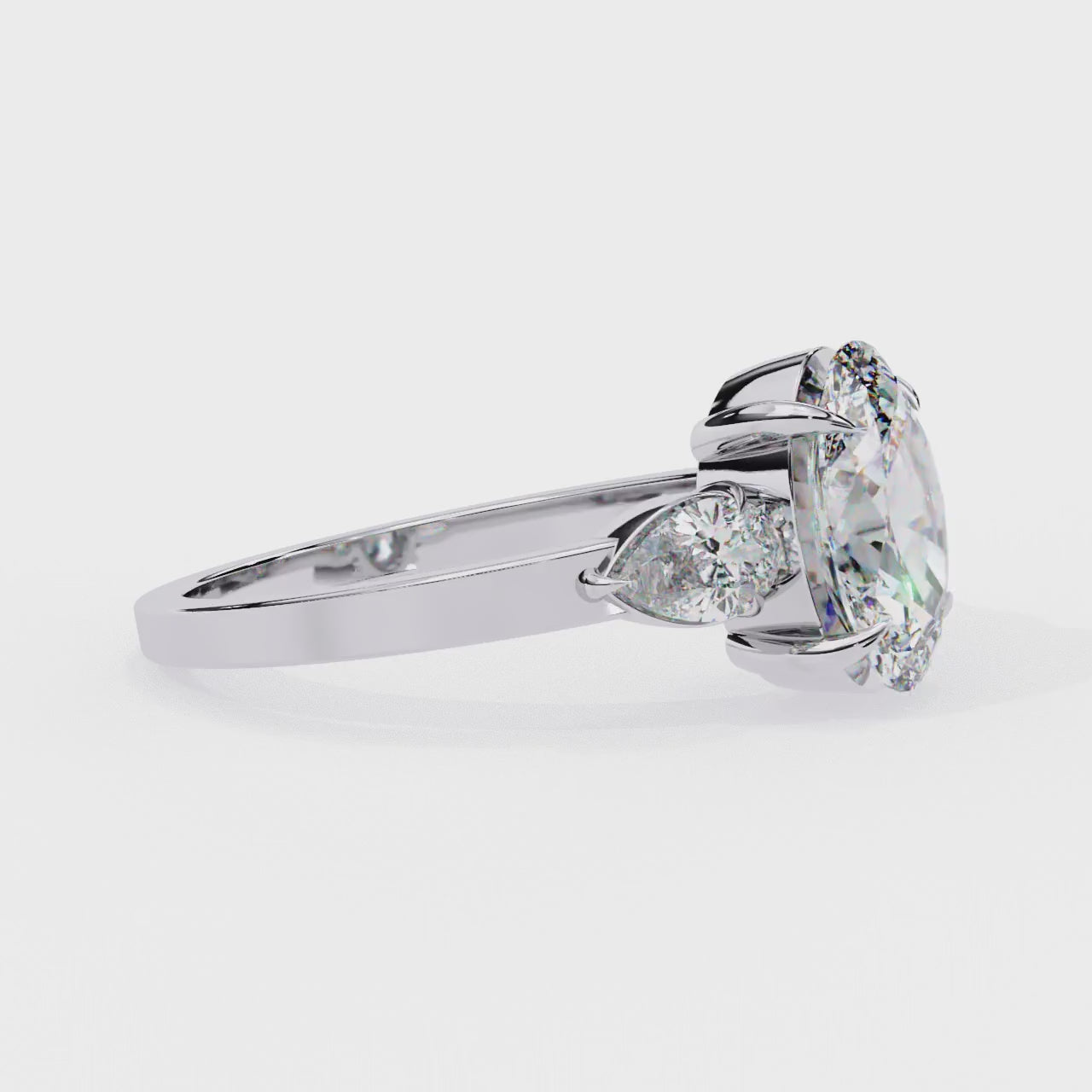 Elegant Multi-Stone Central Brilliance Ring