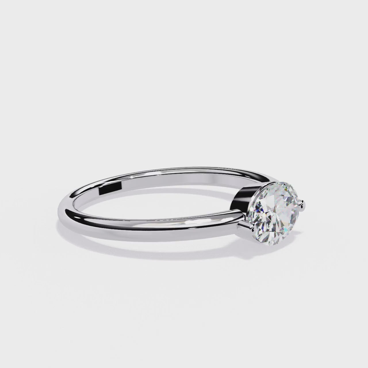 Radiant Solitaire Central Stone Ring