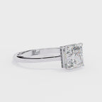 Elegant Central Stone Diamond Ring with Side Stone Brilliance