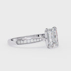 Elegant Central Stone Diamond Side Accent Ring