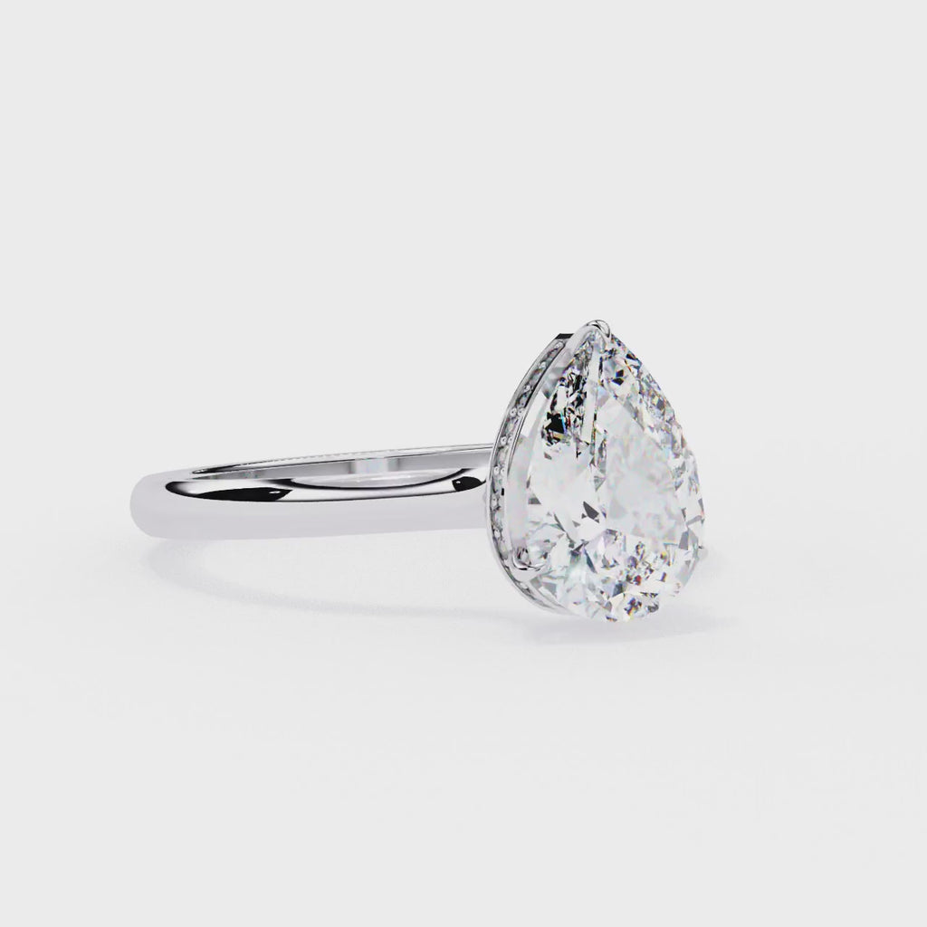 Elegant Central Stone Diamond Halo Ring