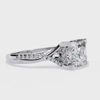 Radiant VVS Emerald Cut Central Brilliance Ring