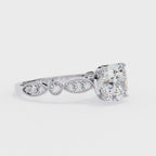 Elegant Diamond Central Stone Ring with Brilliant Side Accents