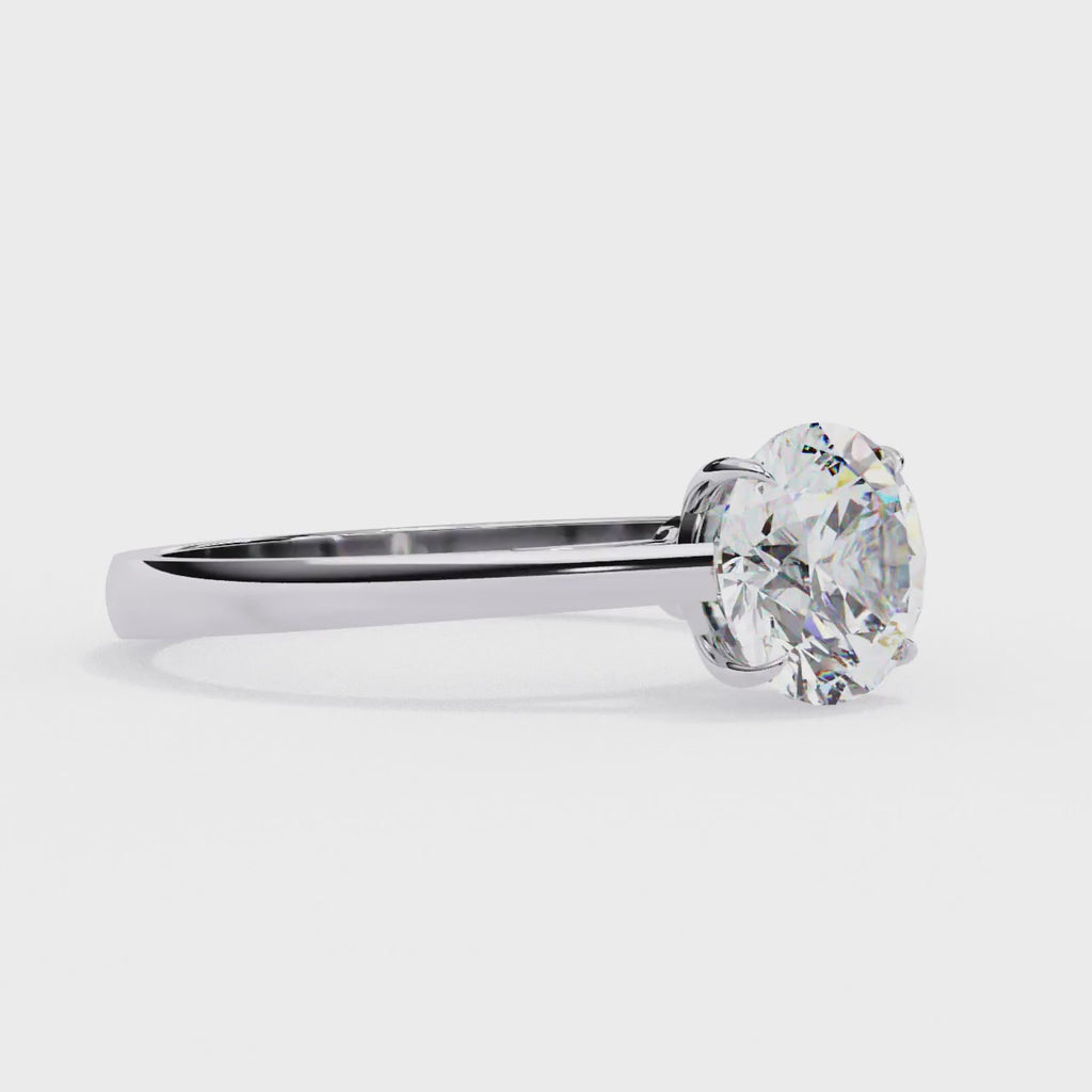 Elegant Solitaire Central Stone Ring
