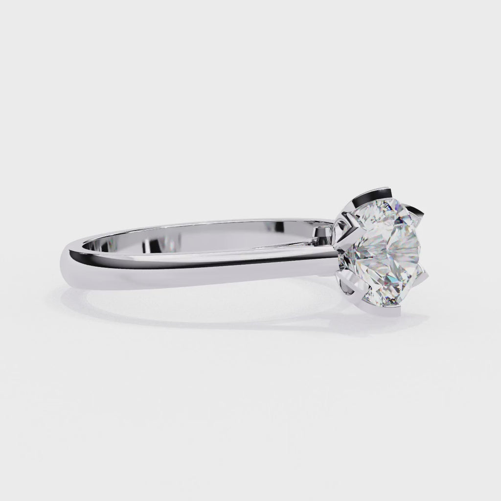 Elegant Radiant Central Stone Ring with Shimmering Side Accents