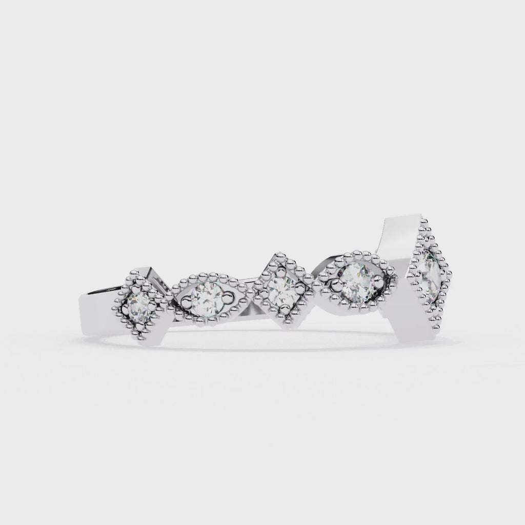 Elegant Diamond Side Stone Brilliance Ring