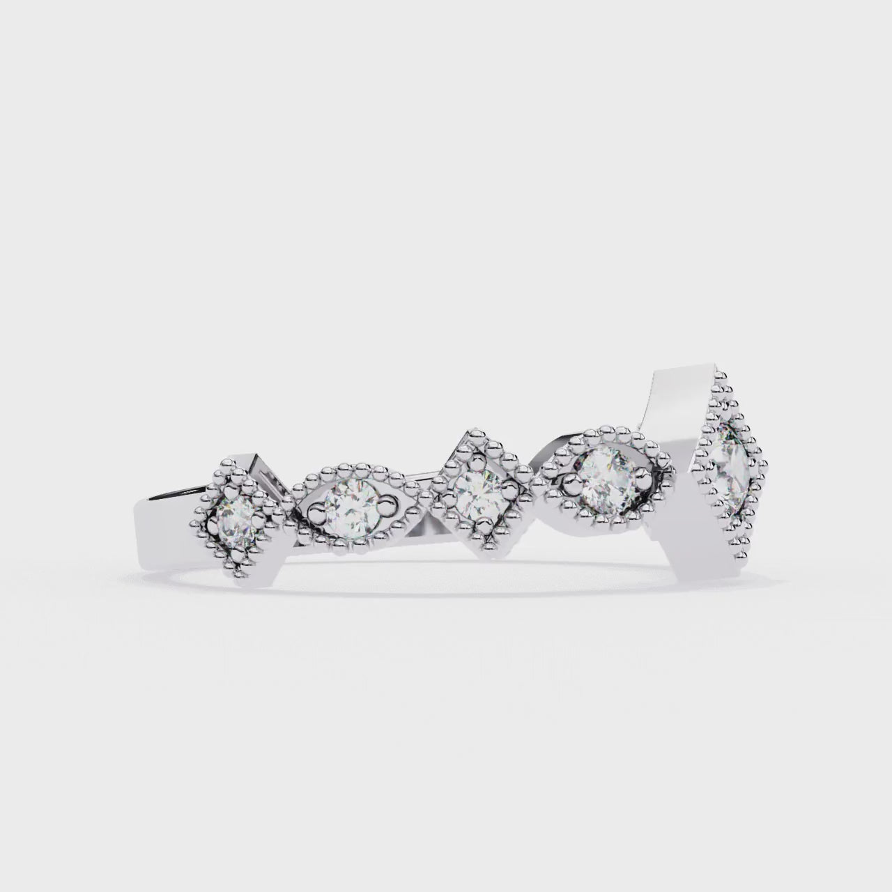 Elegant Diamond Side Stone Brilliance Ring
