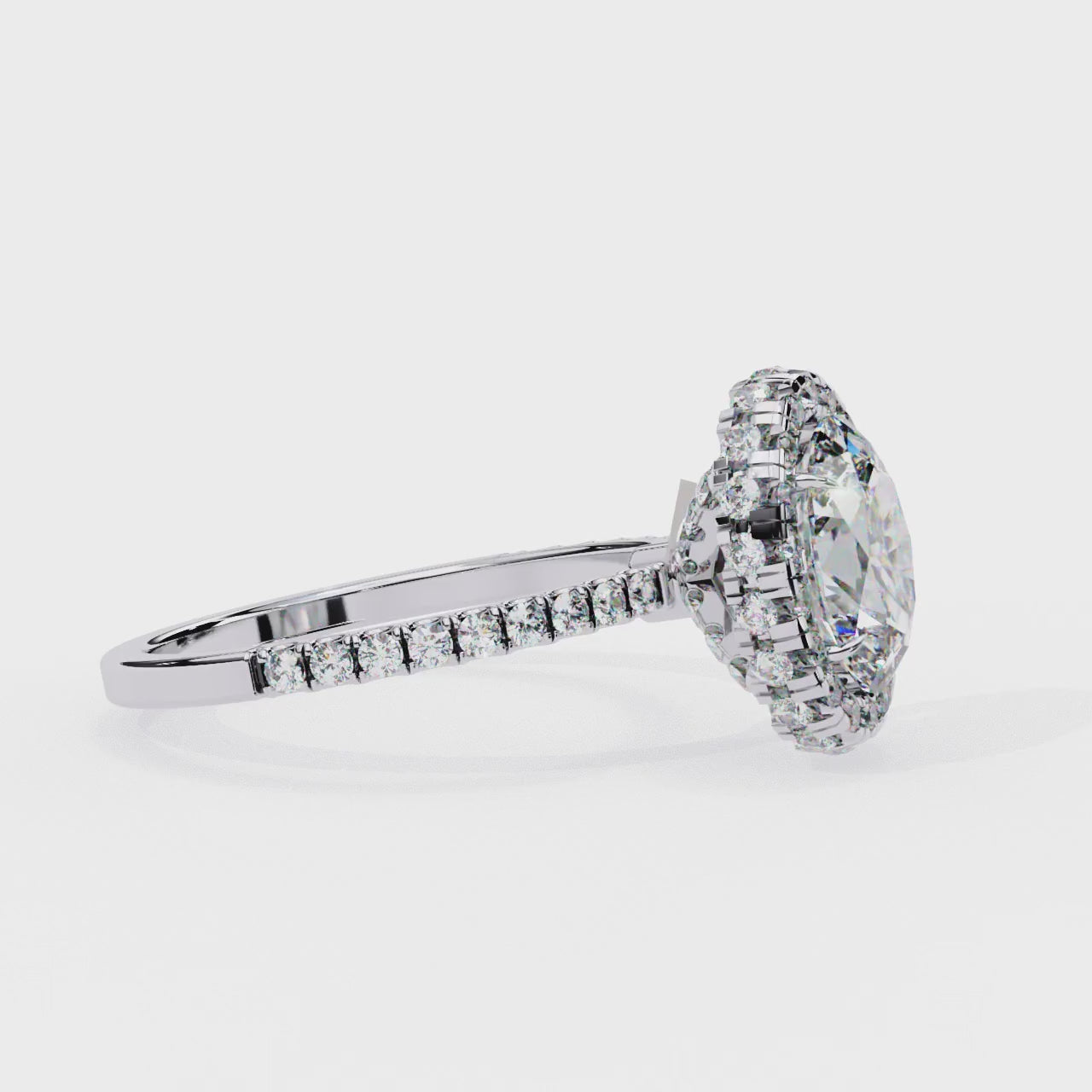 Elegant Diamond Side Stone Brilliance Ring