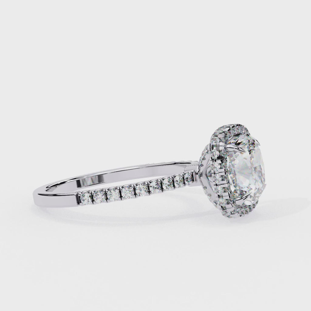 Elegant Diamond Side Stone Brilliance Ring
