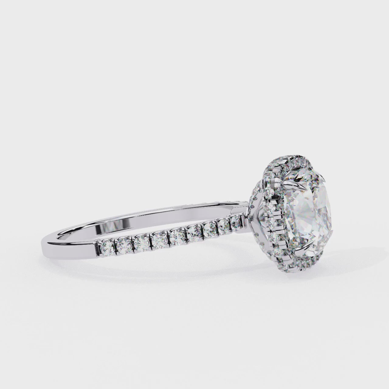 Elegant Diamond Side Stone Brilliance Ring