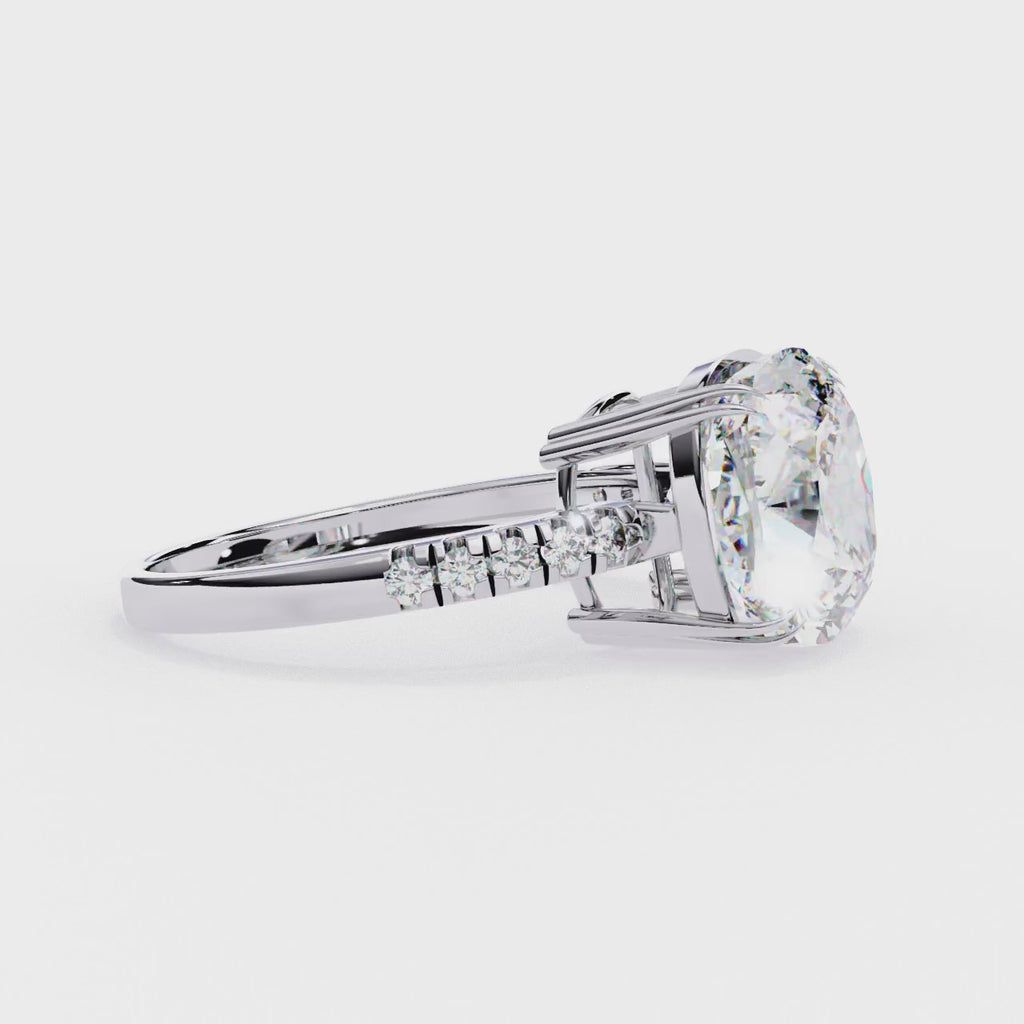 Elegant Diamond Side Stone Brilliance Ring