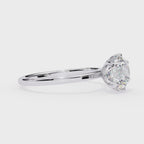 Elegant Central Stone Diamond Ring with Side Accents