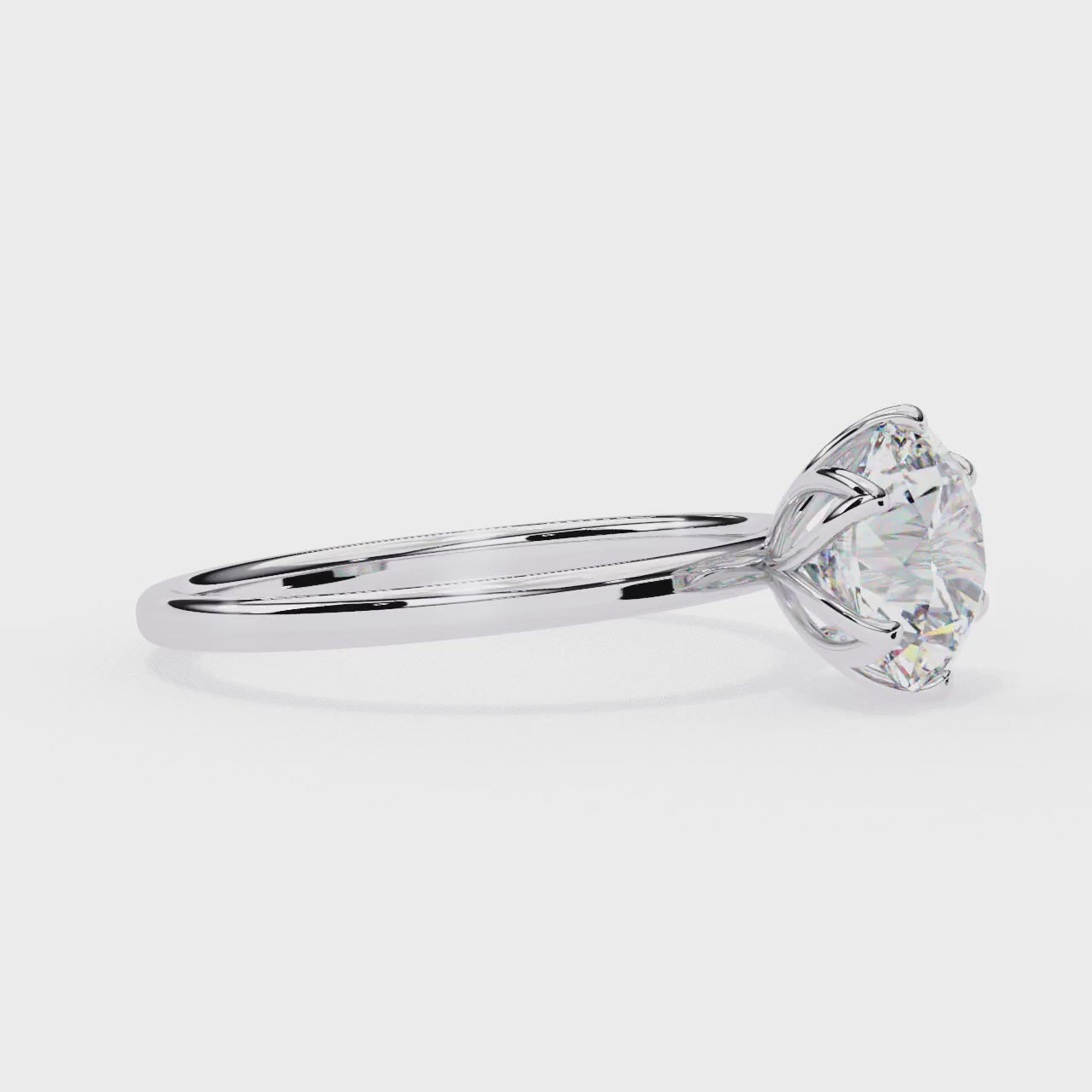 Elegant Central Stone Diamond Ring with Side Accents