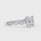 Elegant Central Stone Diamond Ring with Side Accents