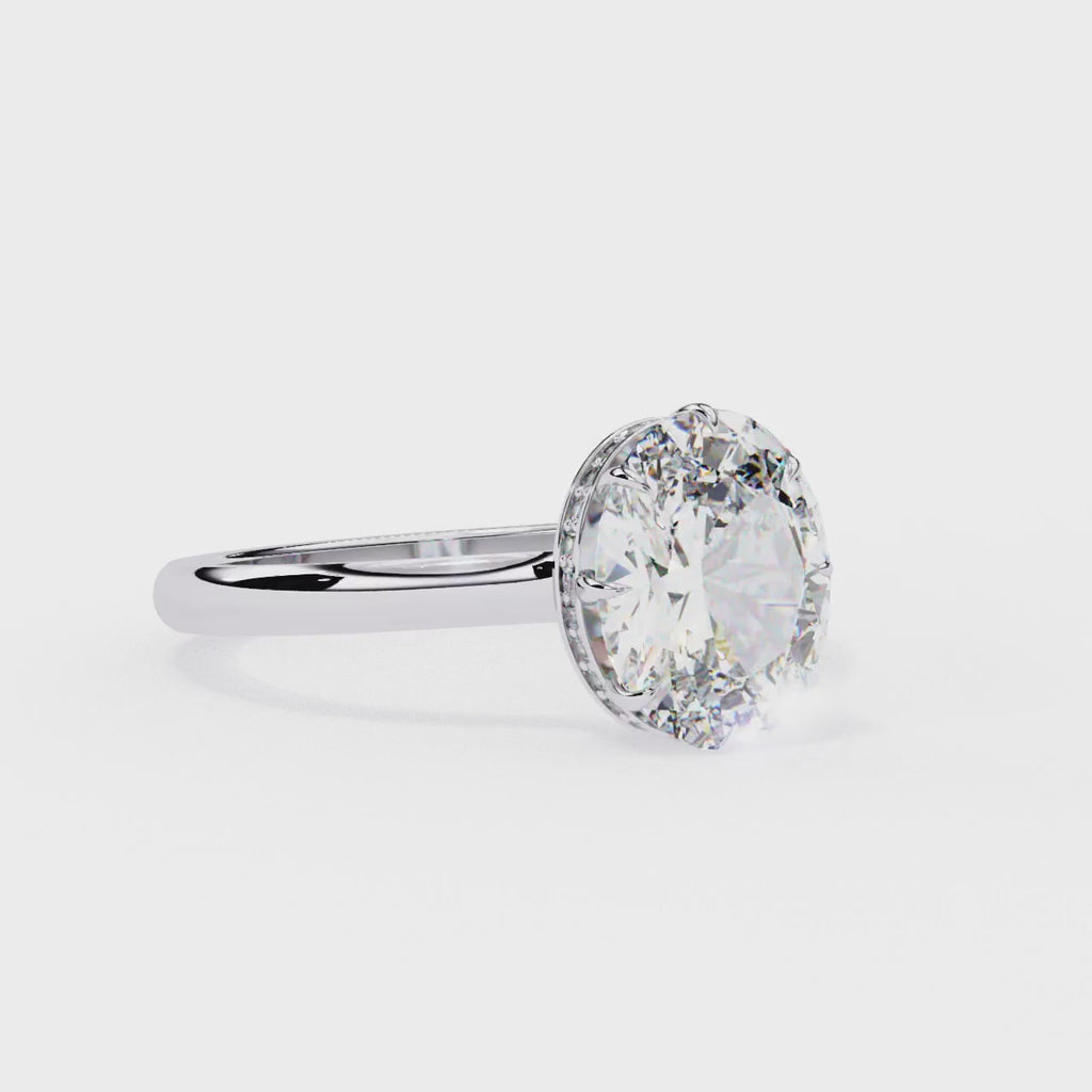 Elegant Diamond Side Stone Brilliance Ring