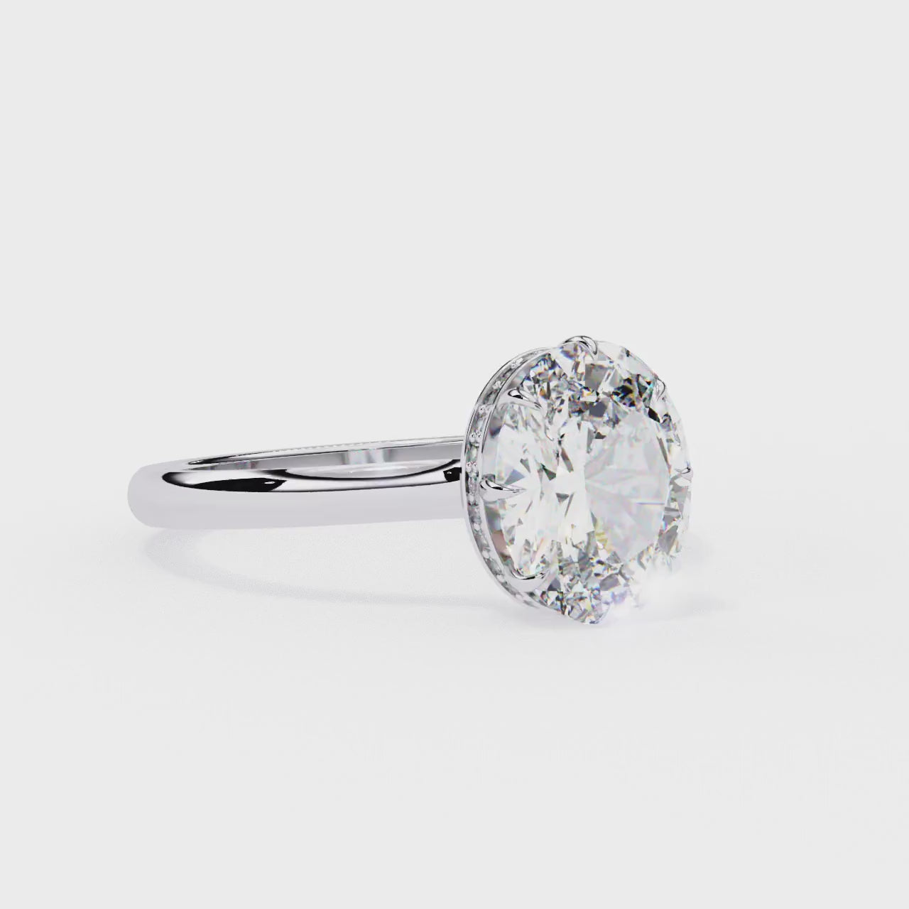 Elegant Diamond Side Stone Brilliance Ring