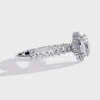 Elegant Central Stone Diamond Ring with Brilliant Side Accents