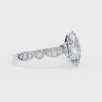 Elegant Central Stone Diamond Ring with Side Accents