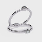 Radiant Solitaire Central Stone Ring