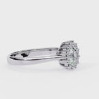 Elegant Central Stone Diamond Ring with Side Stone Brilliance