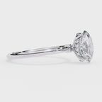 Elegant Central Stone Diamond Ring with Sparkling Side Accents
