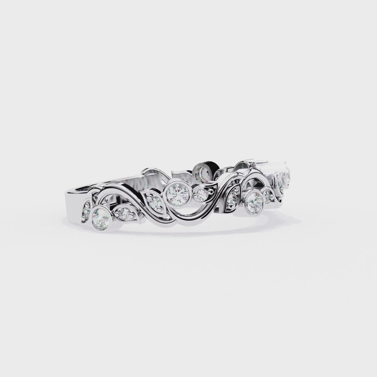 Elegant Diamond Side Stone Brilliance Ring