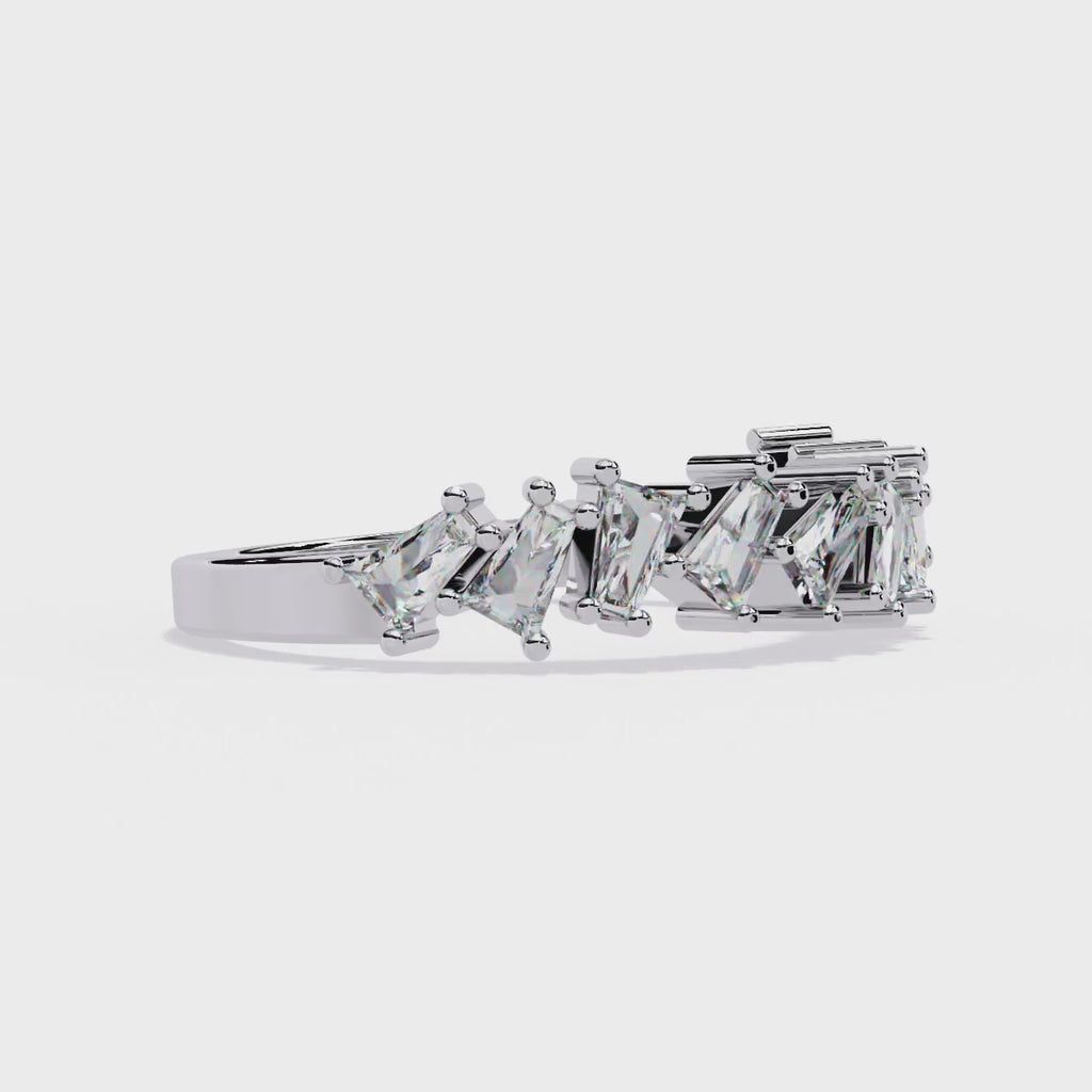 Sparkling Side Stone Diamond Eternity Ring