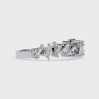 Sparkling Side Stone Diamond Eternity Ring