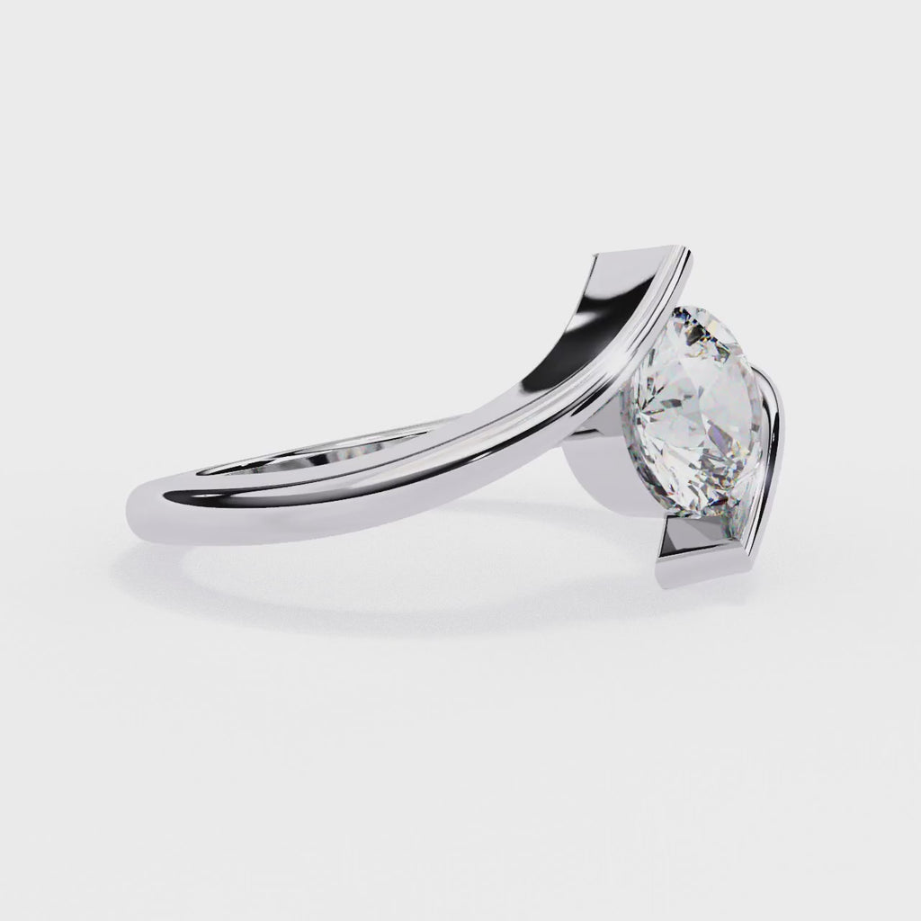 Brilliant Solitaire Diamond Engagement Ring with Timeless Central Stone Setting
