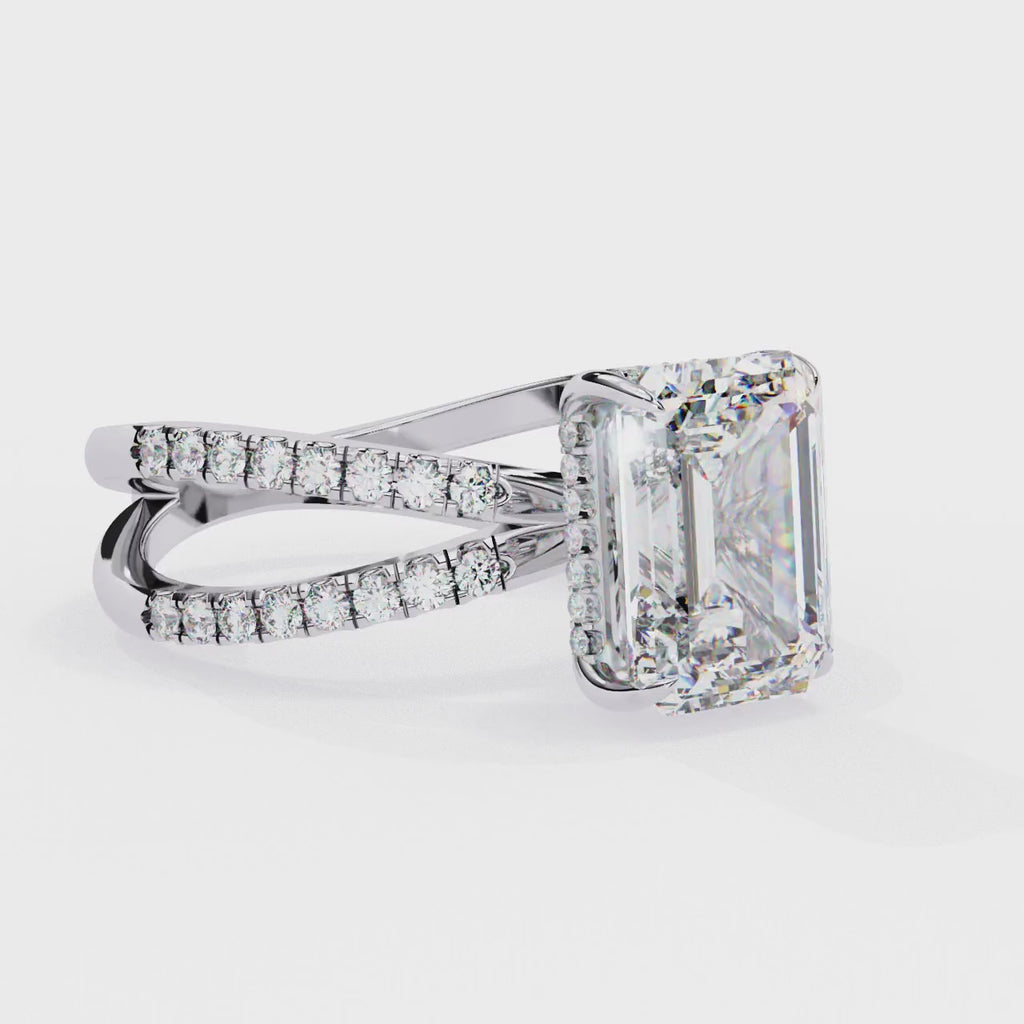 Elegant Diamond Side Stone Brilliance Ring