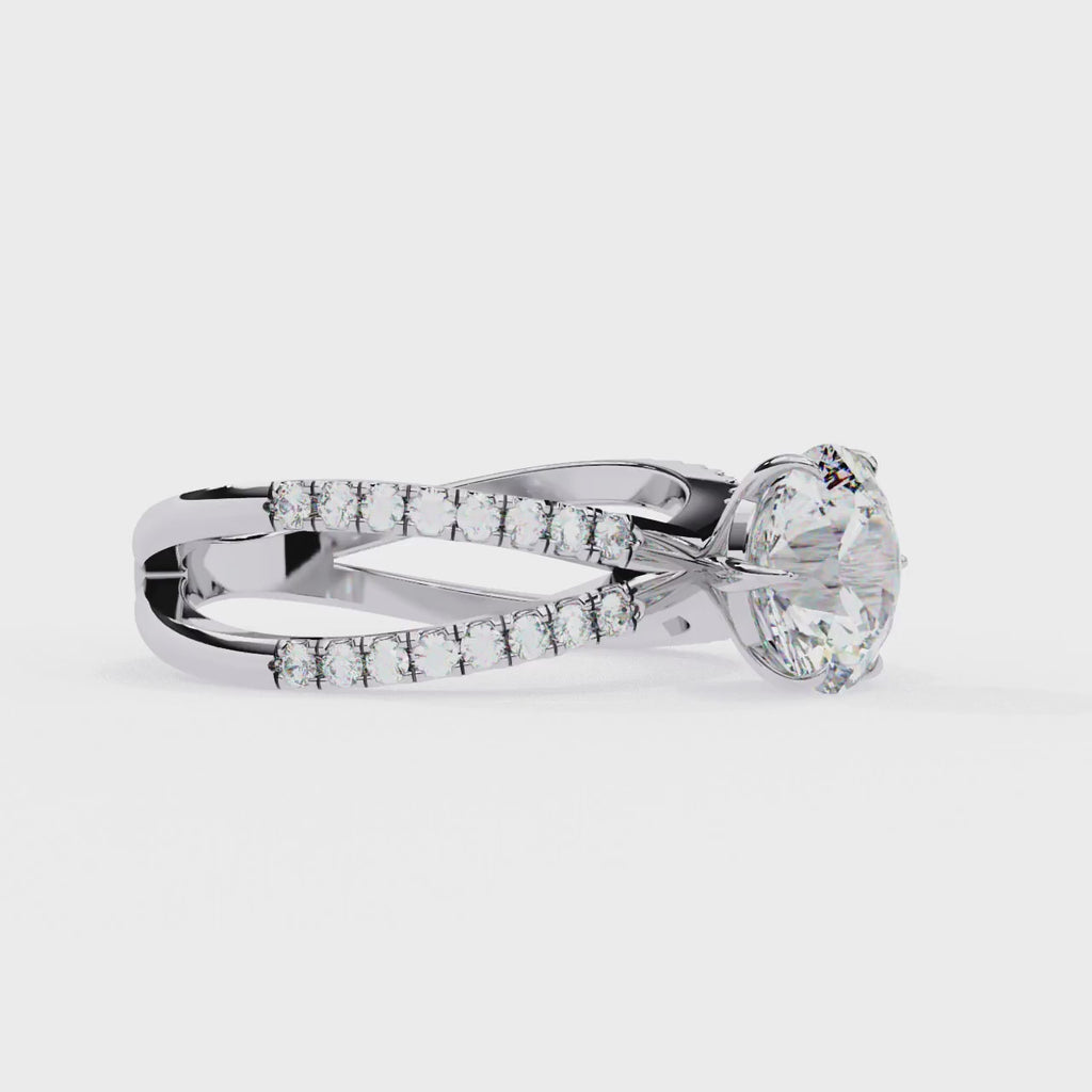 Elegant Central Stone Diamond Ring with Side Accents