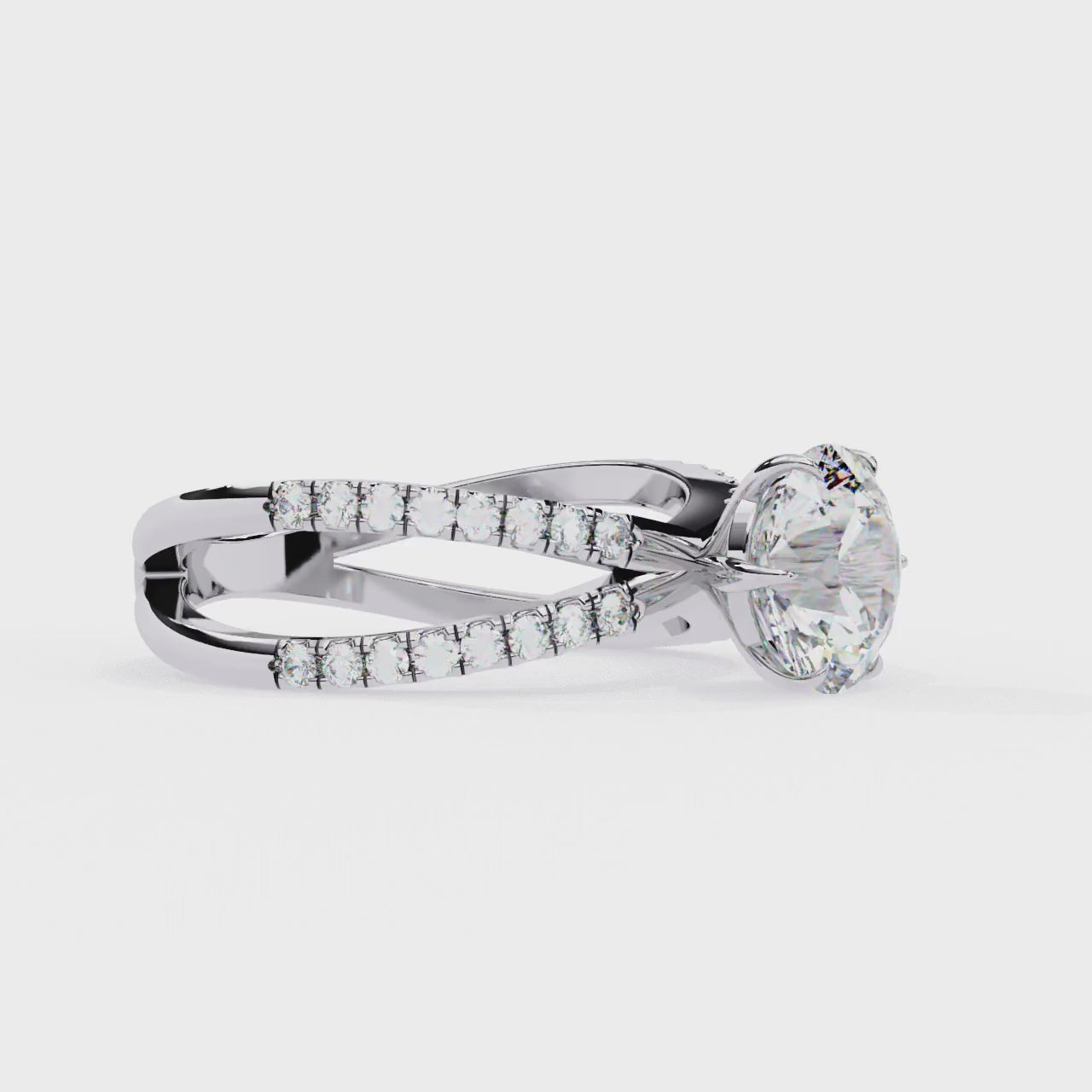 Elegant Central Stone Diamond Ring with Side Accents