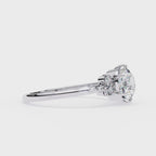 Elegant Central Stone Brilliance Ring with Side Accents