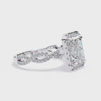 Elegant Central Stone Diamond Ring with Side Brilliance